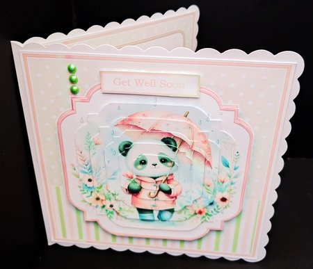 8x8 Panda in the Rain 2 Mini Kit - x5 A4 sheets  by Diane  Hitchcox
