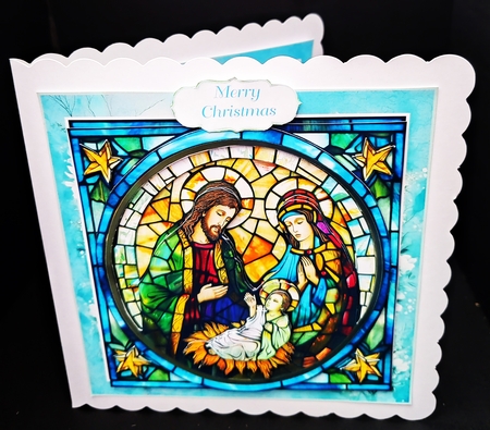 Stained Glass Xmas 3 by Diane  Hitchcox