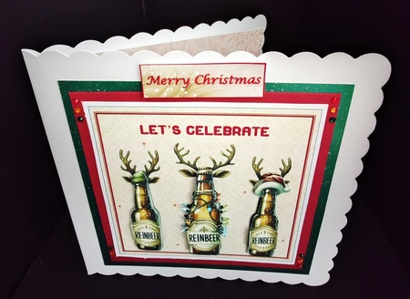 CELEBRATE CHRISTMAS WITH REINBEER CARD TOPPER by Diane  Hitchcox