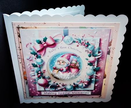 pink baby first Christmas by Diane  Hitchcox