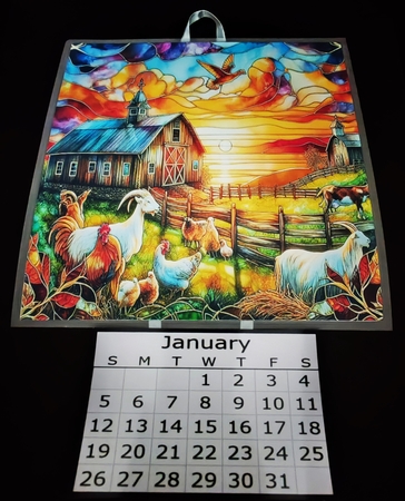 Stained Glass Farm by Diane  Hitchcox