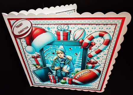 Christmas Rugby 7x7 by Diane  Hitchcox