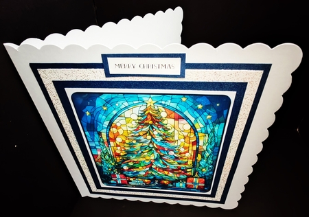 Christmas Stained Glass Card Toppers by Diane  Hitchcox