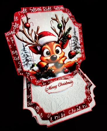 Cute Reindeer Shaped Easel Card Kit by Diane  Hitchcox