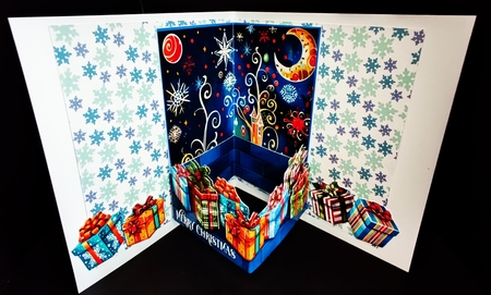 Under The Christmas Tree Pop-Up Bendy Card by Diane  Hitchcox