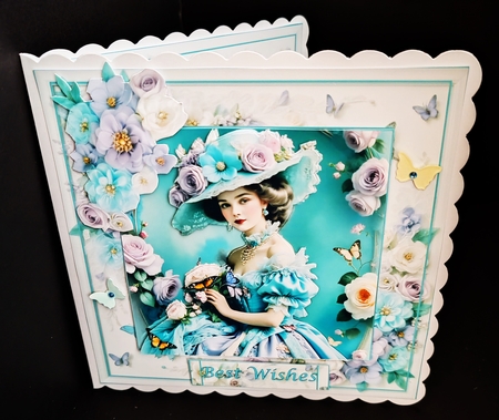 Vintage Rose in Aqua and Lilac Mini Kit by Diane  Hitchcox