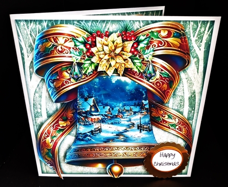 Christmas Picture Bell Gold 5 by Diane  Hitchcox
