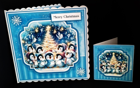 8x8 Penguin Choir Christmas Mini Kit 13 - x6 A4 Sheets  by Diane  Hitchcox
