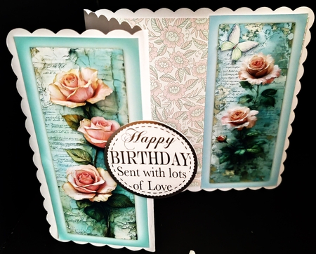 Beautiful Red & Pink Roses DL Toppers or Bookmarks x 12 by Diane  Hitchcox