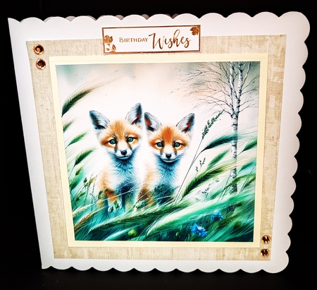 Animals in Grass by Diane  Hitchcox