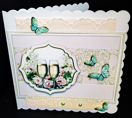 A5 Champagne Florals 1 by Diane  Hitchcox