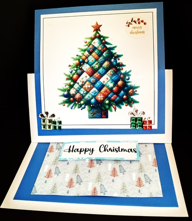 Quilted Christmas Tree Card Toppers by Diane  Hitchcox