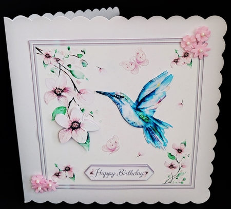 Humming Bird & Blossom by Diane  Hitchcox