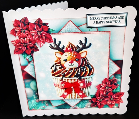 Christmas Cup Cake Mini Kit 2 7X7 by Diane  Hitchcox