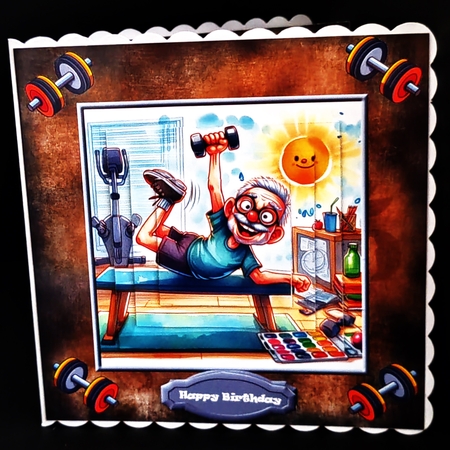 Gym Junky Grandpa by Diane  Hitchcox
