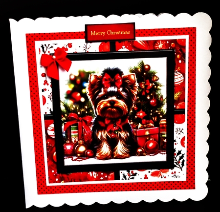 Yorkies christmas wishes by Diane  Hitchcox