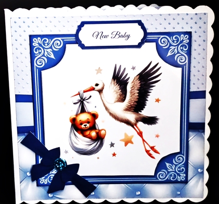 New Baby Boy Stork Mini Kit  by Diane  Hitchcox
