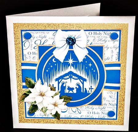 Nativity Silhouettes in Blue by Diane  Hitchcox