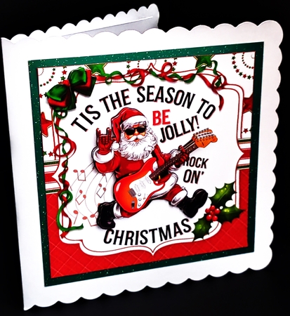 6x6 Rock on Santa by Diane  Hitchcox