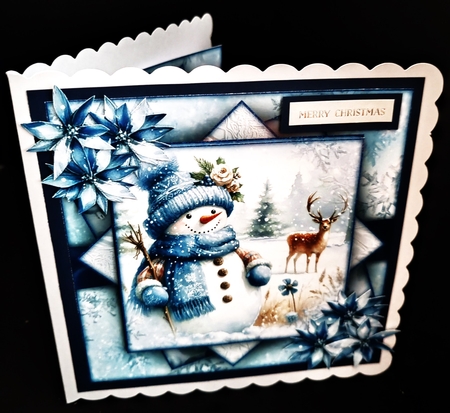 The Snowman & The Deer 7X7 by Diane  Hitchcox