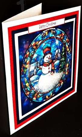 Stained Glass Snowman Card Toppers by Diane  Hitchcox