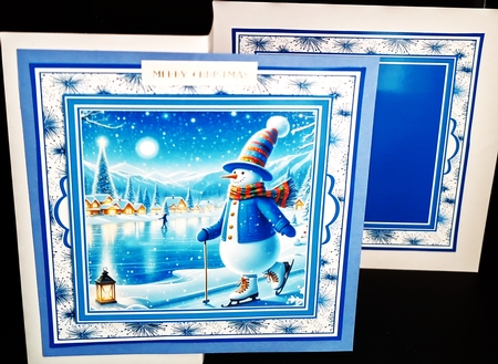 Snowman Skating by Diane  Hitchcox