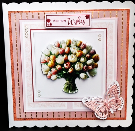 Tulips and Freesias by Diane  Hitchcox
