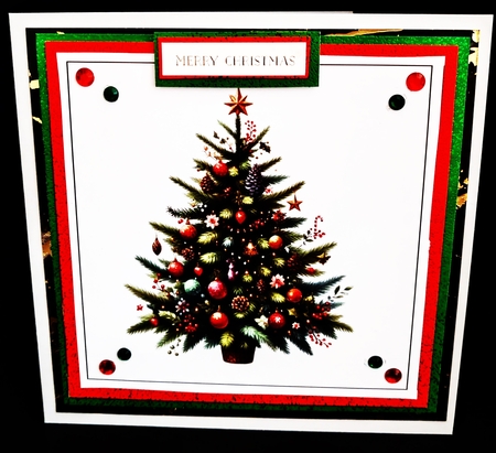 Decorated Christmas Tree Card Toppers by Diane  Hitchcox