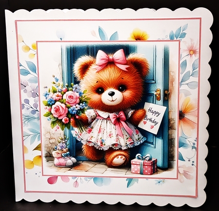 cute bear  birthday by Diane  Hitchcox