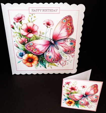 FLORALS & BUTTERFLIES 7X7 by Diane  Hitchcox