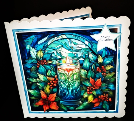 Stained Glass Xmas 7 by Diane  Hitchcox