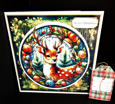 Stained Glass Xmas 13 by Diane  Hitchcox
