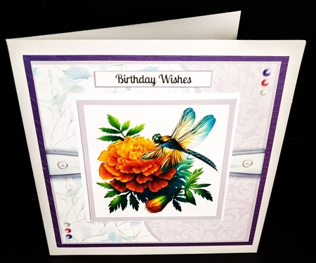 Florals and Dragonflies by Diane  Hitchcox