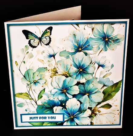 Flowers and Butterfly Quick Card by Diane  Hitchcox