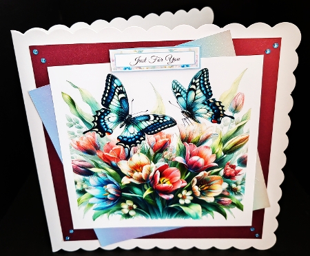 Butterflies and Tulips by Diane  Hitchcox