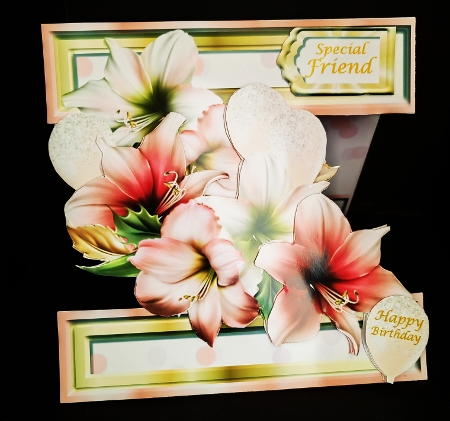 Floral Cascade - Pink Amaryllis by Diane  Hitchcox