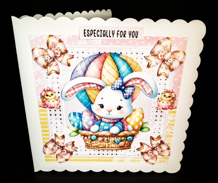 MINI KIT: CUTE BUNNY IN BASKET 7 X 7 by Diane  Hitchcox