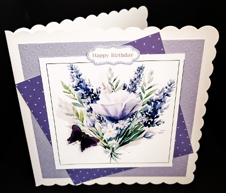 Lavender and Purple Floral Card Toppers by Diane  Hitchcox