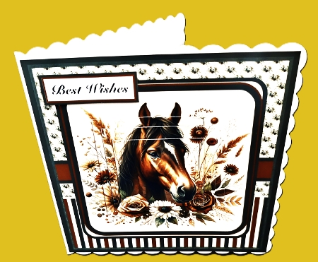 Boho Horse with Flowers and Pyramage by Diane  Hitchcox