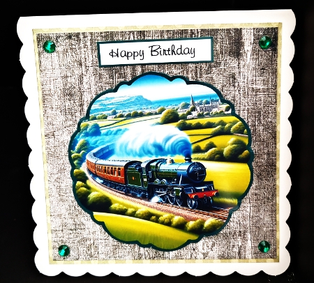 more steam trains in pretty frame by Diane  Hitchcox