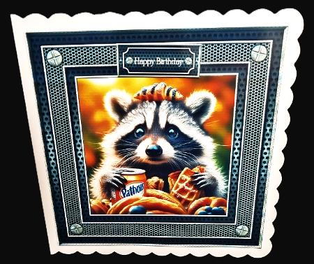 Raccoon 7x7 inch Topper by Diane  Hitchcox