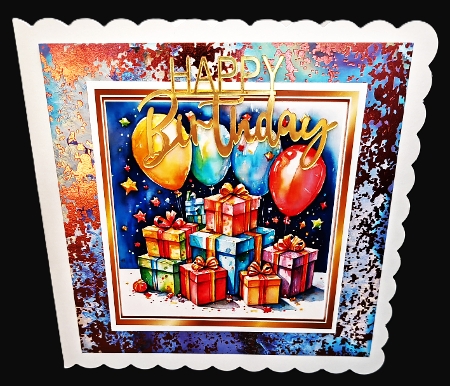 4 Lovely Party Time Cakes & Balloons 8x8 Card Fronts Mini Kit by Diane  Hitchcox