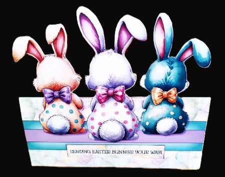 EASTER BUNNIES Tent Card Kit-6 by Diane  Hitchcox