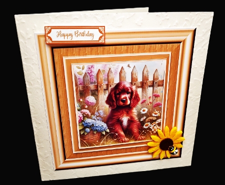 Irish Setter Puppy 6 x 6 Multi-Purpose Mini Kit by Diane  Hitchcox