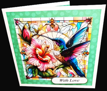 Hummingbird Stained Glass Window by Diane  Hitchcox