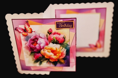 Gorgeous Flowers 7x7 Card Front Minikit by Diane  Hitchcox