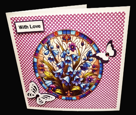 Stained Glass Flower Card Toppers  by Diane  Hitchcox