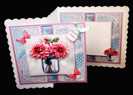 Floral Mason jar  by Diane  Hitchcox