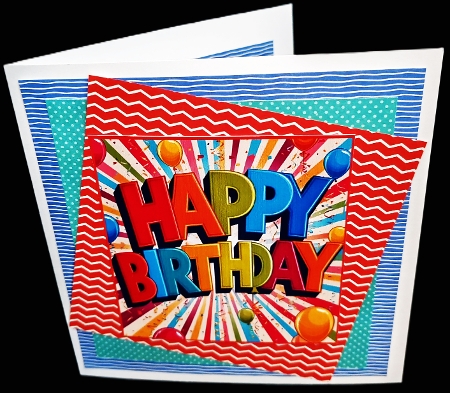 Happy Birthday Colourful Toppers.  by Diane  Hitchcox
