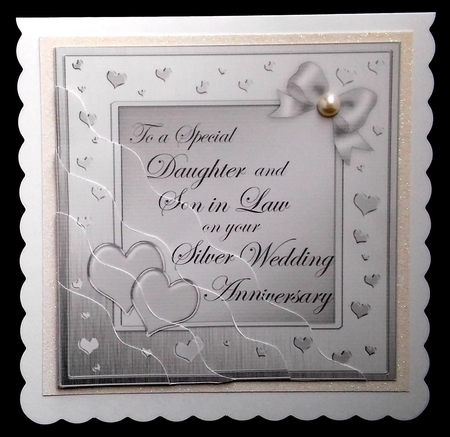 Daughter and Son in Law Silver Wedding Anniversary by Diane  Hitchcox